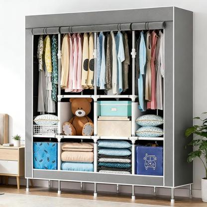 Closet Armable Ropero Rack Guardaropa Recamara Organización, Bonito, Práctico Y Resistente. Armario Plegable Organizador de Ropa,navidadRebajas de fin de año,Dazy ,Sheglam
