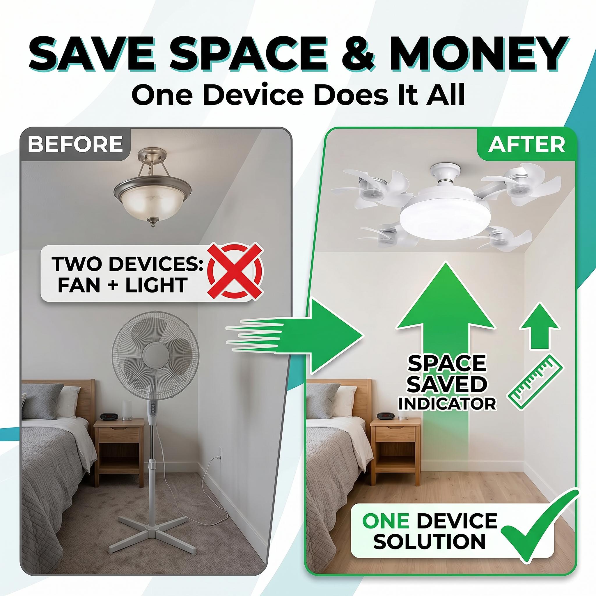 MREGB 2026 New E27 Socket Ceiling Fan Light - 2-in-1 Silent LED Fan with Remote Control, Energy-Saving Cooling & Lighting Combo for Home Bedroom summervibes MREGB 2026 New E27 Socket Ceiling Fan Light - 2-in-1 Silent LED Fan with Remote Control, Energy-Saving Cooling & Lighting Combo for Home Bedroom summervibes