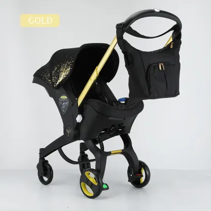 Cochecito Multifuncional para Bebé con Hebilla de Pecho y Cinturón de 5 Puntos, Diseño Plegable, Empuje en Dos Direcciones, Incluye Bolsa Gratis