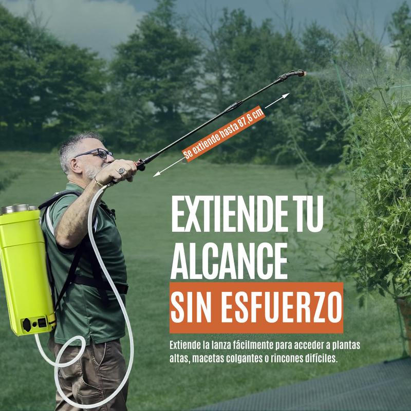 Mochila Pulverizadora a Batería 16L con Accesorios Incluidos y Asa Ajustable para Uso Eficiente