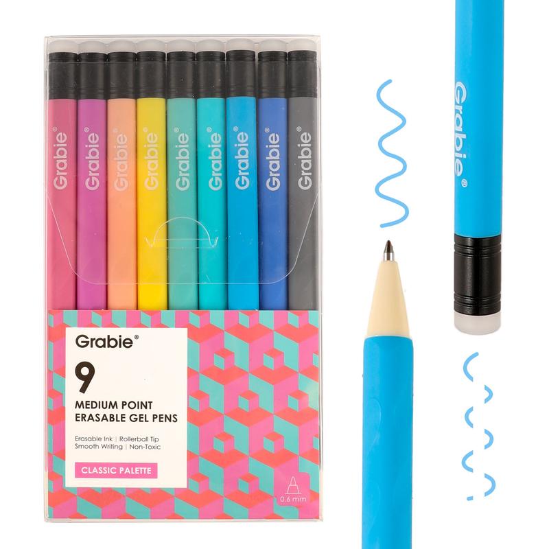 Set de bolígrafos de gel borrable Grabie con punta media y borrador para uso diario y fines educativos; ideal para planificadores, estudiantes, profesores, enfermeras y artistas. Bolígrafo mágico. TikTok Shop: abastecimiento, TikTok Shop Día de la Madre.