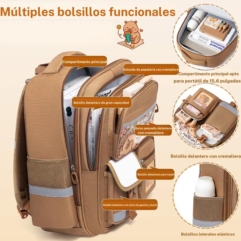 Mochila Escolar Impermeable con Estuche para Lápices - Mochila Ligera para la Escuela, Viajes y Uso Diario