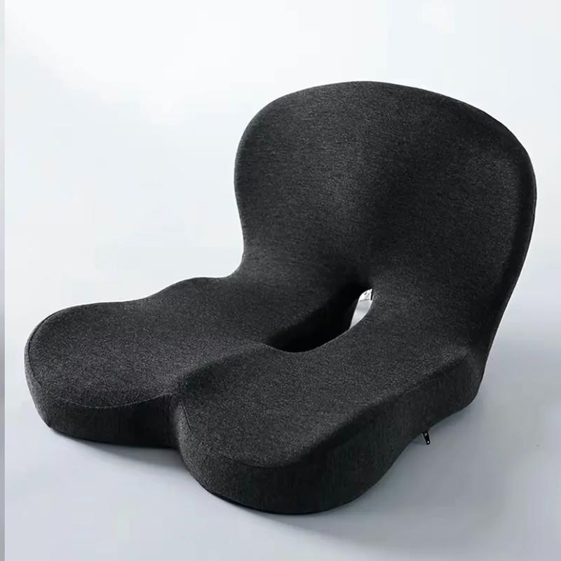 Cojín de asiento de espuma viscoelástica antideslizante, con funda suave al tacto, cremallera para retirar y lavar fácilmente, soporte lumbar para hogar, oficina, automóvil y exteriores. Ideal para aliviar molestias al conducir largas distancias.