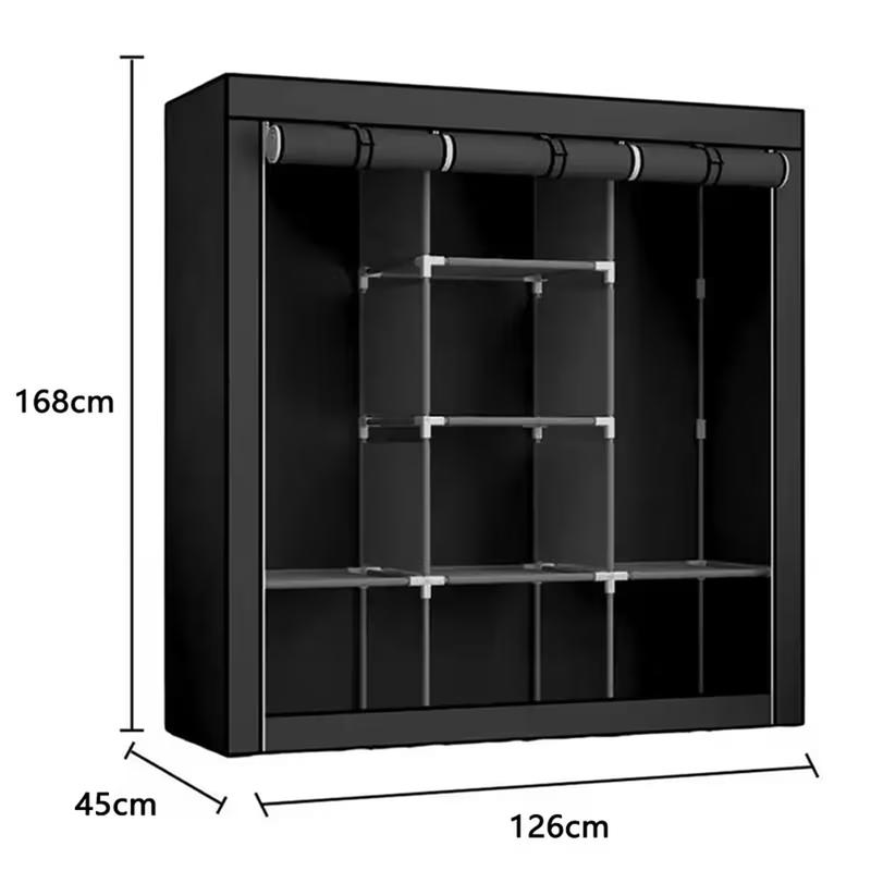 Closet Armable Ropero Rack Guardaropa Recamara Organización, Bonito, Práctico Y Resistente. Armario Plegable Organizador de Ropa,navidadRebajas de fin de año,Dazy ,Sheglam