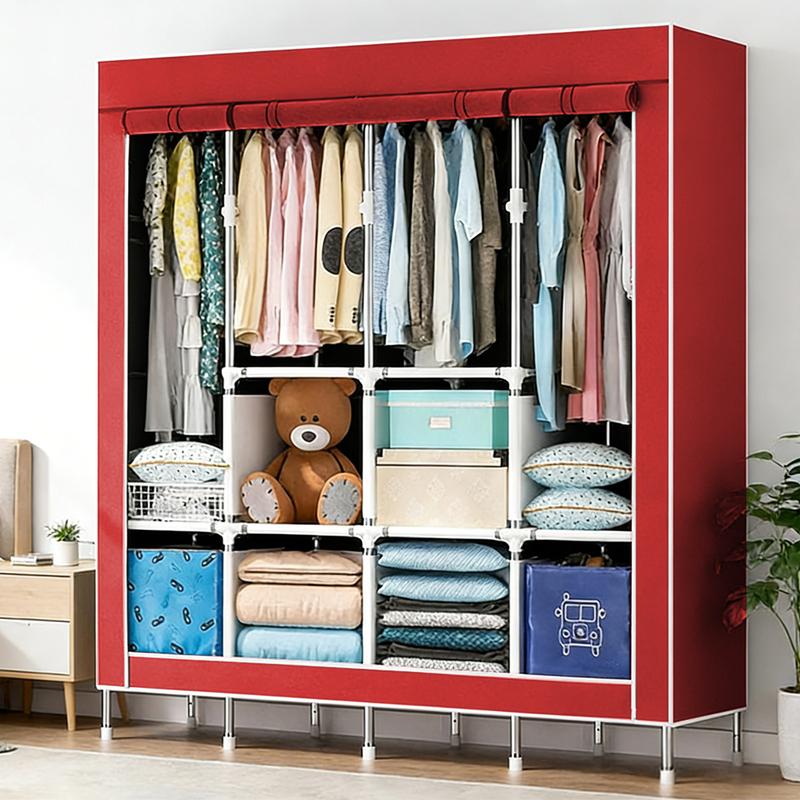 Closet Armable Ropero Rack Guardaropa Recamara Organización, Bonito, Práctico Y Resistente. Armario Plegable Organizador de Ropa,navidadRebajas de fin de año,Dazy ,Sheglam