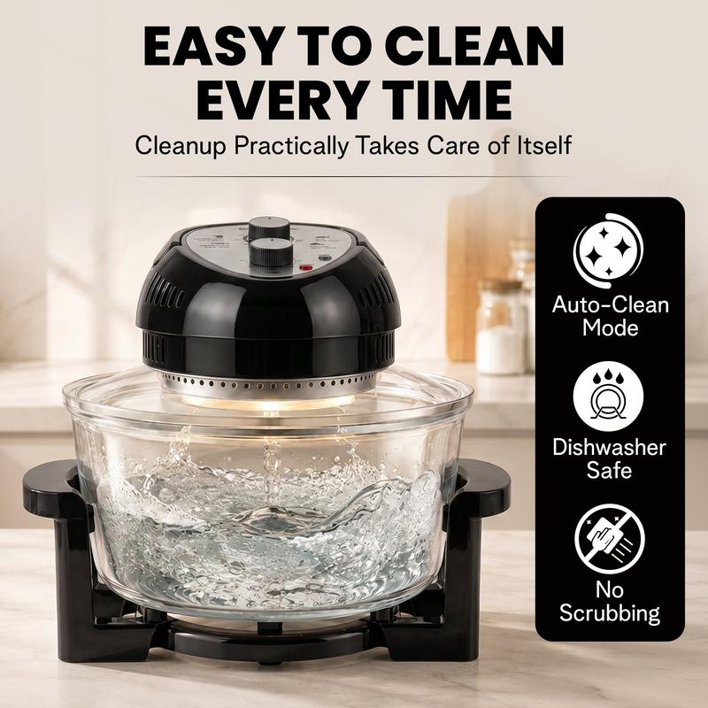 Freidora de aire extragrande de 16 cuartos, cocina crujiente sin aceite para preparar comidas más saludables.