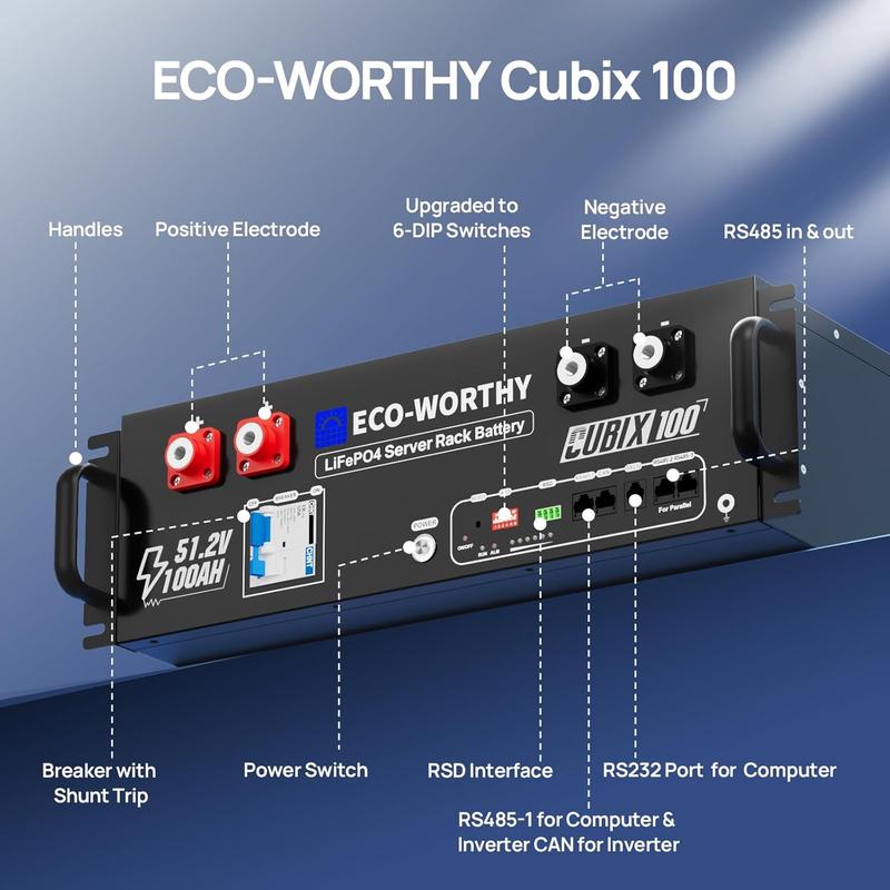 Estación de energía portátil recargable LiFePO4 de 5120 Wh con inversor de CA de 5000 W, carga rápida en 1 o 2.5 horas, conexión Bluetooth y WiFi, ideal para respaldo de energía en el hogar y emergencias.