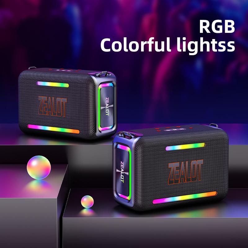 Altavoz portátil inalámbrico de 120 W con Bluetooth, sonido de alta fidelidad, luces RGB, resistencia al agua IPX6, batería de 24000 mAh, compatible con TWS, USB, TF, AUX y teléfonos inteligentes por Bluetooth. Ideal para fiestas, camping, automóvil, hoga