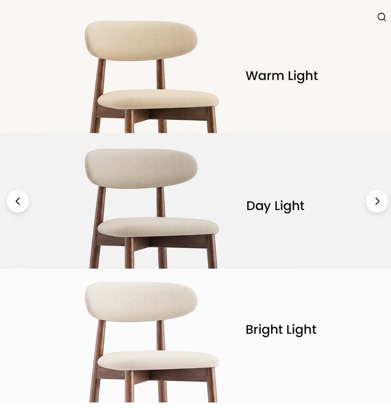Silla de comedor moderna tapizada de madera, con tela de alta calidad, estructura de madera natural y respaldo ergonómico, ideal para interiores.