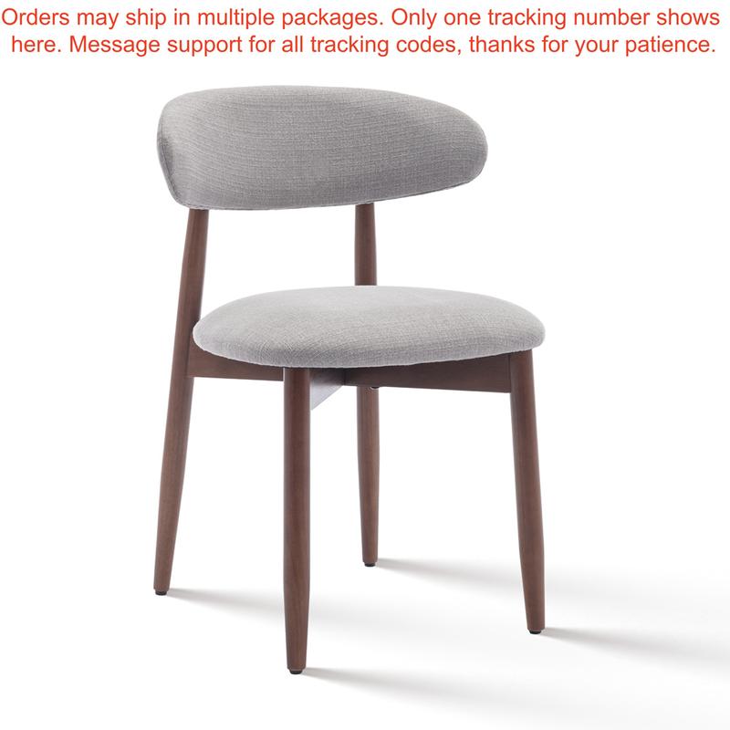 Silla de comedor moderna tapizada de madera, con tela de alta calidad, estructura de madera natural y respaldo ergonómico, ideal para interiores.