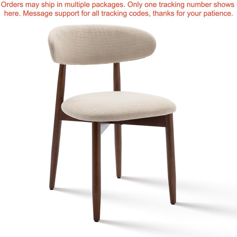 Silla de comedor moderna tapizada de madera, con tela de alta calidad, estructura de madera natural y respaldo ergonómico, ideal para interiores.