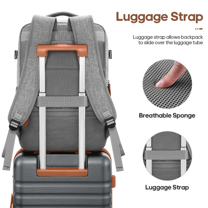 Juego de maletas de 3 piezas con maleta de cabina de 20", ruedas giratorias, carcasa rígida de policarbonato, cerradura TSA y mochila de viaje, resistente e ideal para hombre.