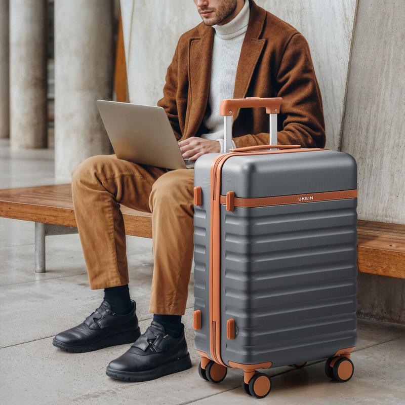 Juego de maletas de 3 piezas con maleta de cabina de 20", ruedas giratorias, carcasa rígida de policarbonato, cerradura TSA y mochila de viaje, resistente e ideal para hombre.