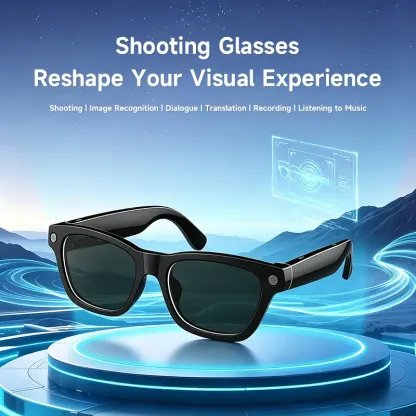 Lentes inteligentes con cámara y Bluetooth para foto, video y traducción compatibles con iPhone y Android