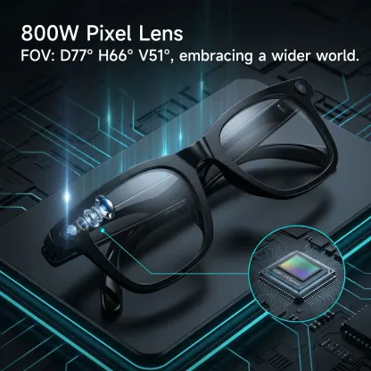 Lentes inteligentes con cámara y Bluetooth para foto, video y traducción compatibles con iPhone y Android