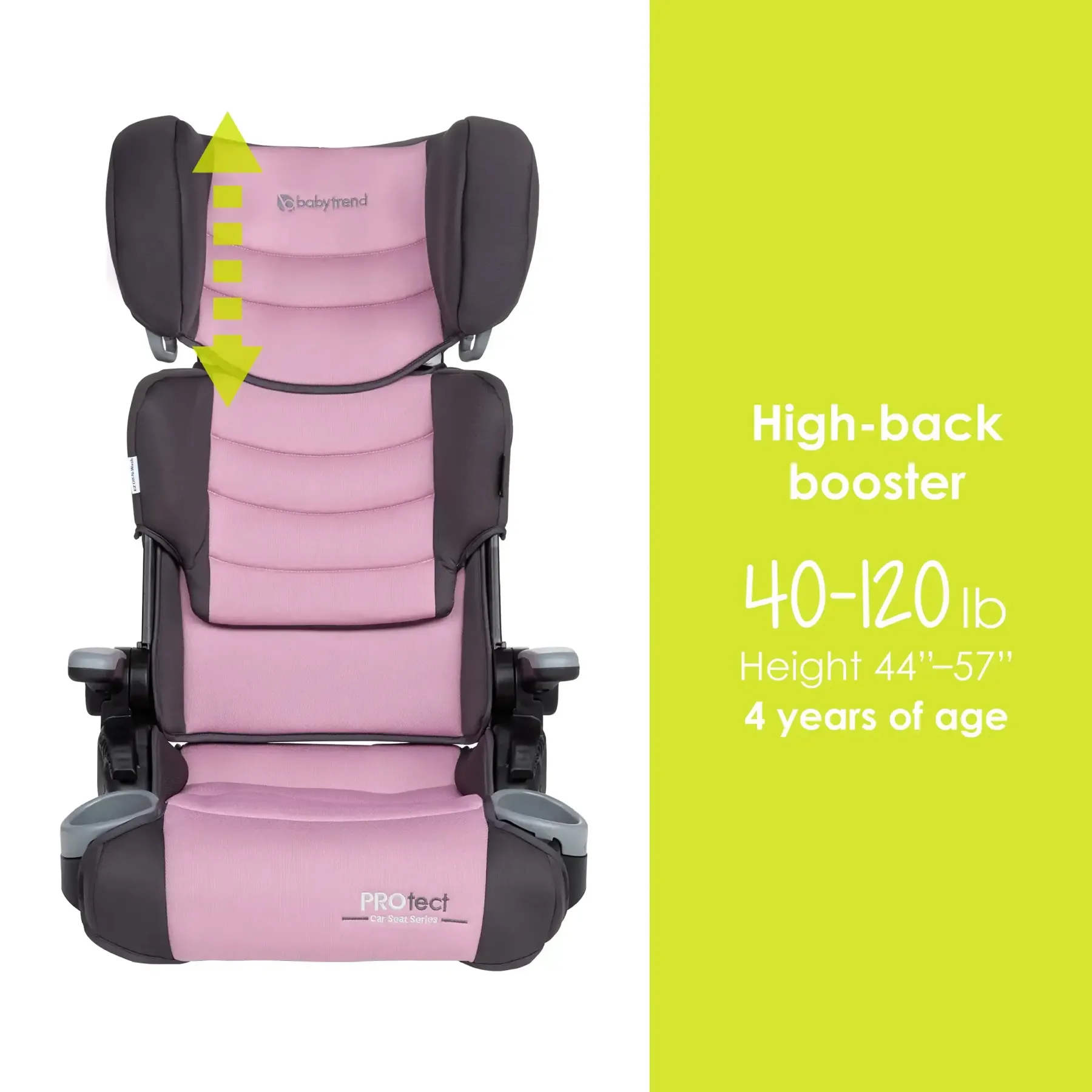 Asiento elevador para auto 2 en 1 ligero y plegable para niños con protección lateral