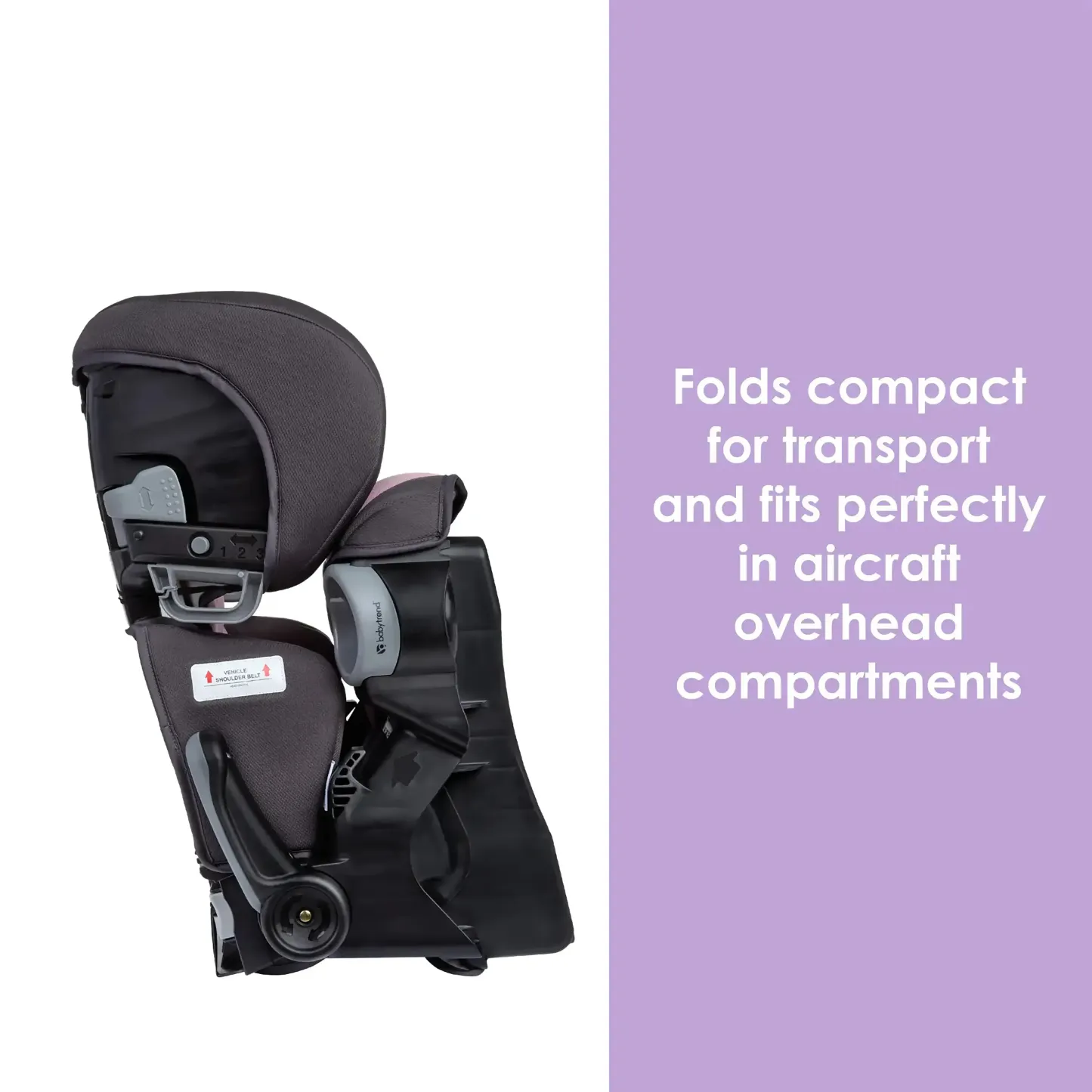 Asiento elevador para auto 2 en 1 ligero y plegable para niños con protección lateral