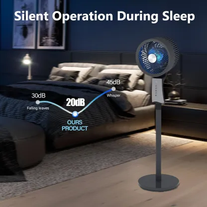 Ventilador de pedestal de alta velocidad con control remoto, 32 velocidades, 3 modos y temporizador 12H