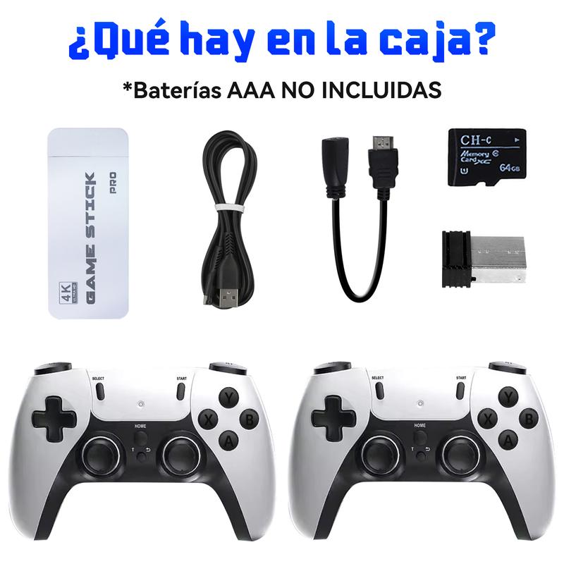 Consola de Juegos Retro con 20000+ Juegos Integrados 26 Emuladores HDMI 4K y Controladores Duales Premium para Juegos Inmersivos