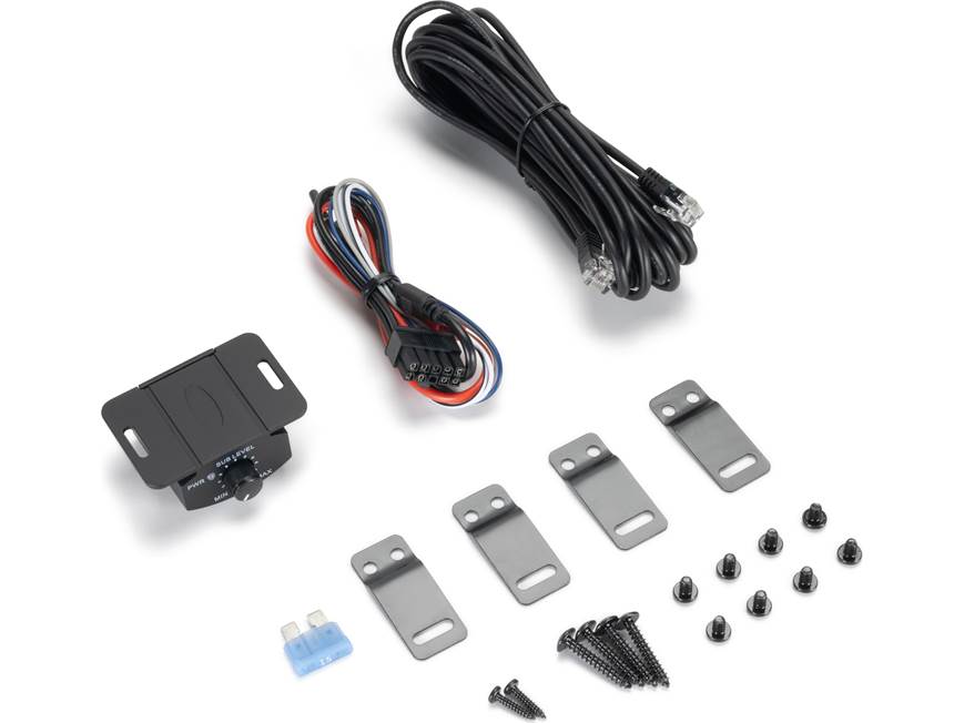 Subwoofer compacto activo 6"x8" con amplificador de 100W para auto
