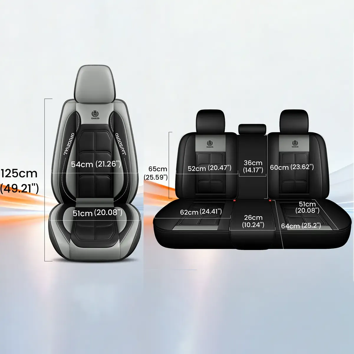 Fundas de Piel PU para Auto, Impermeables, Cobertura Completa para 5 Asientos, Ajuste Universal