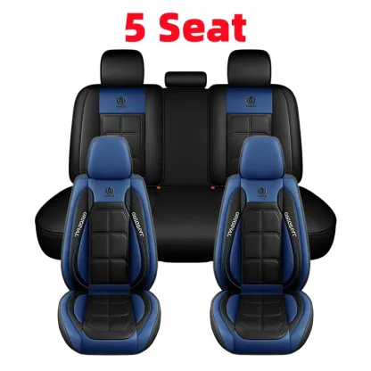 Fundas de Piel PU para Auto, Impermeables, Cobertura Completa para 5 Asientos, Ajuste Universal