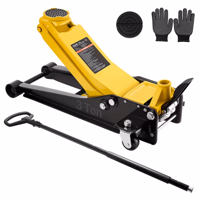 gato de piso de , capacidad de 3 toneladas, gato de piso de con bomba de elevación rápida de pistón y adaptador para suv, gato hidráulico de carro de ruedas para deportivos, camionetas, de elevación de 75-500 mm Detalles del producto 1