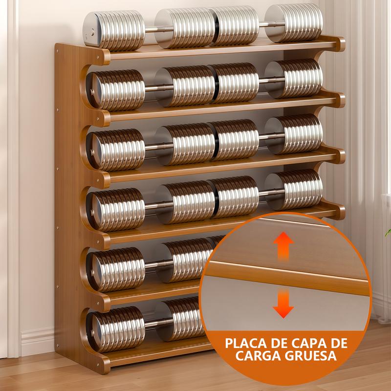 Zapatero Organizador Zapatos Bamboo 6 Niveles Almacenamiento 82x68x20cm