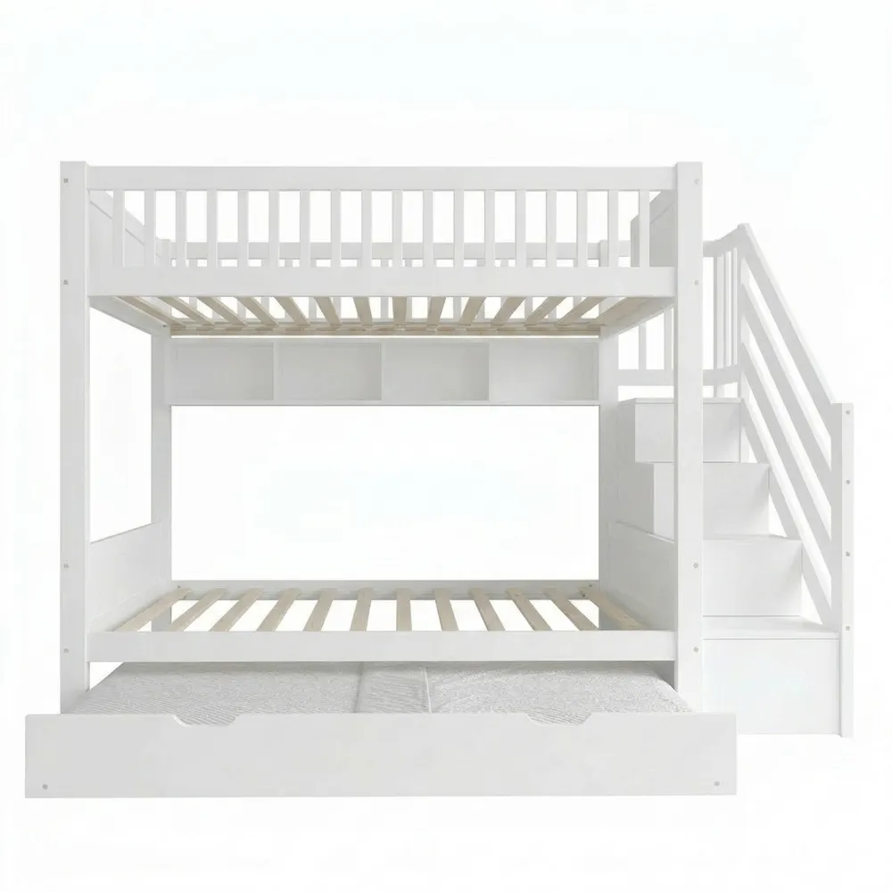 Platzsparendes Hochbett für Kinder mit Ausziehbett und Stauraum