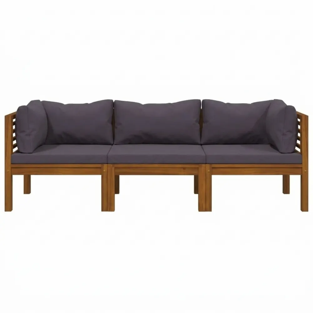 Hochwertiges 3-Sitzer Gartensofa mit Kissen