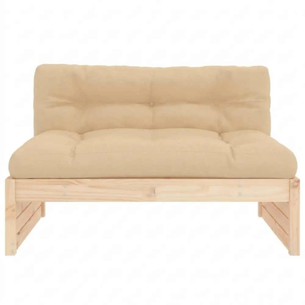 Modulares Gartensofa mit Latten-Design und Kissen