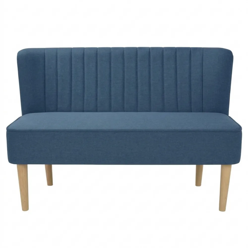 Outdoor Stoffsofa in Blau, 117 x 55,5 x 77 cm, Gartensofa für den Außenbereich