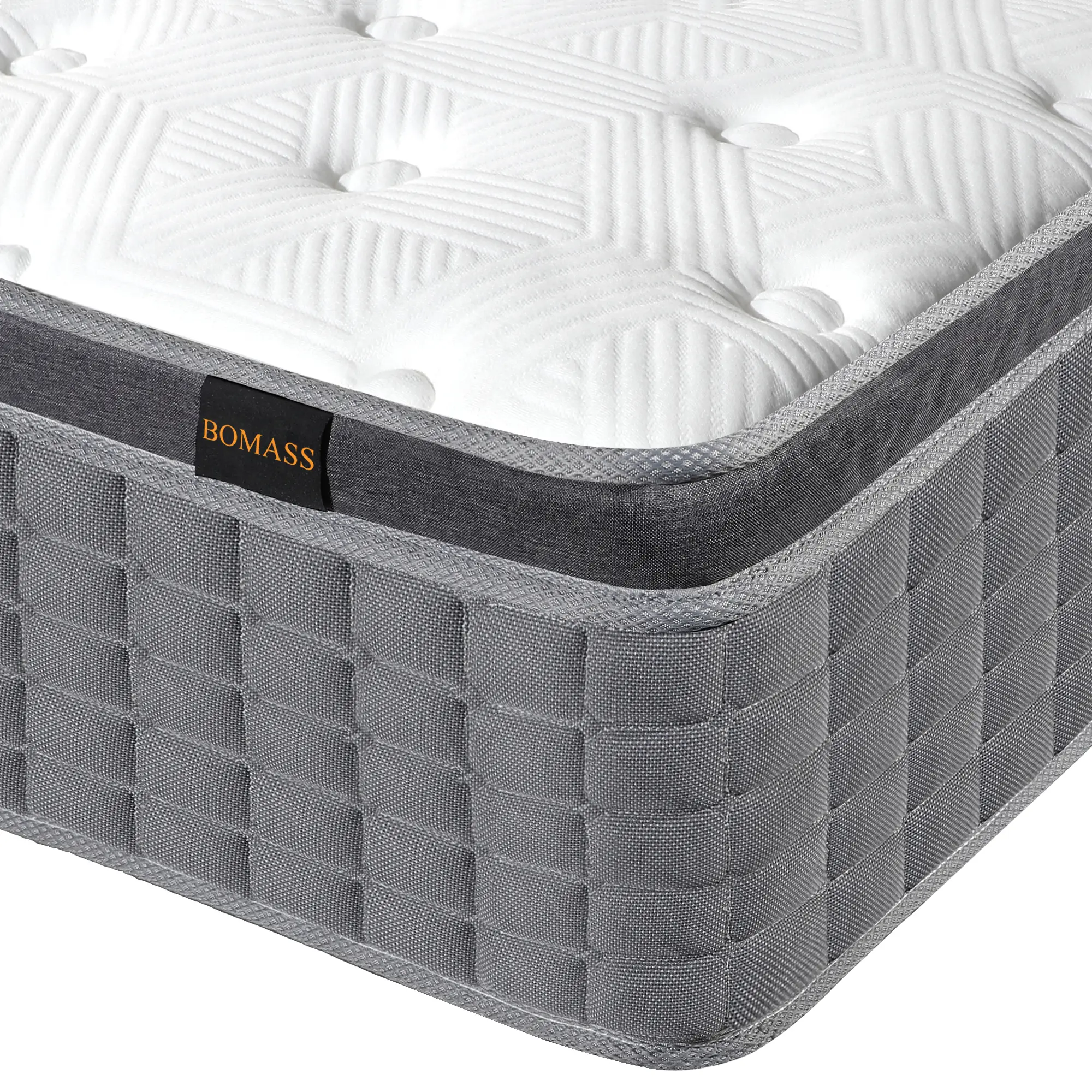Colchón Híbrido de 12" o 14" para Twin, Full, Queen y King, Espuma Viscoelástica con Resortes Ensacados, Firmeza Media, Soporte por Zonas, Suave y Cómodo, Alivio de Presión, Certificado CertiPUR-US, Empacado al Vacío en Caja