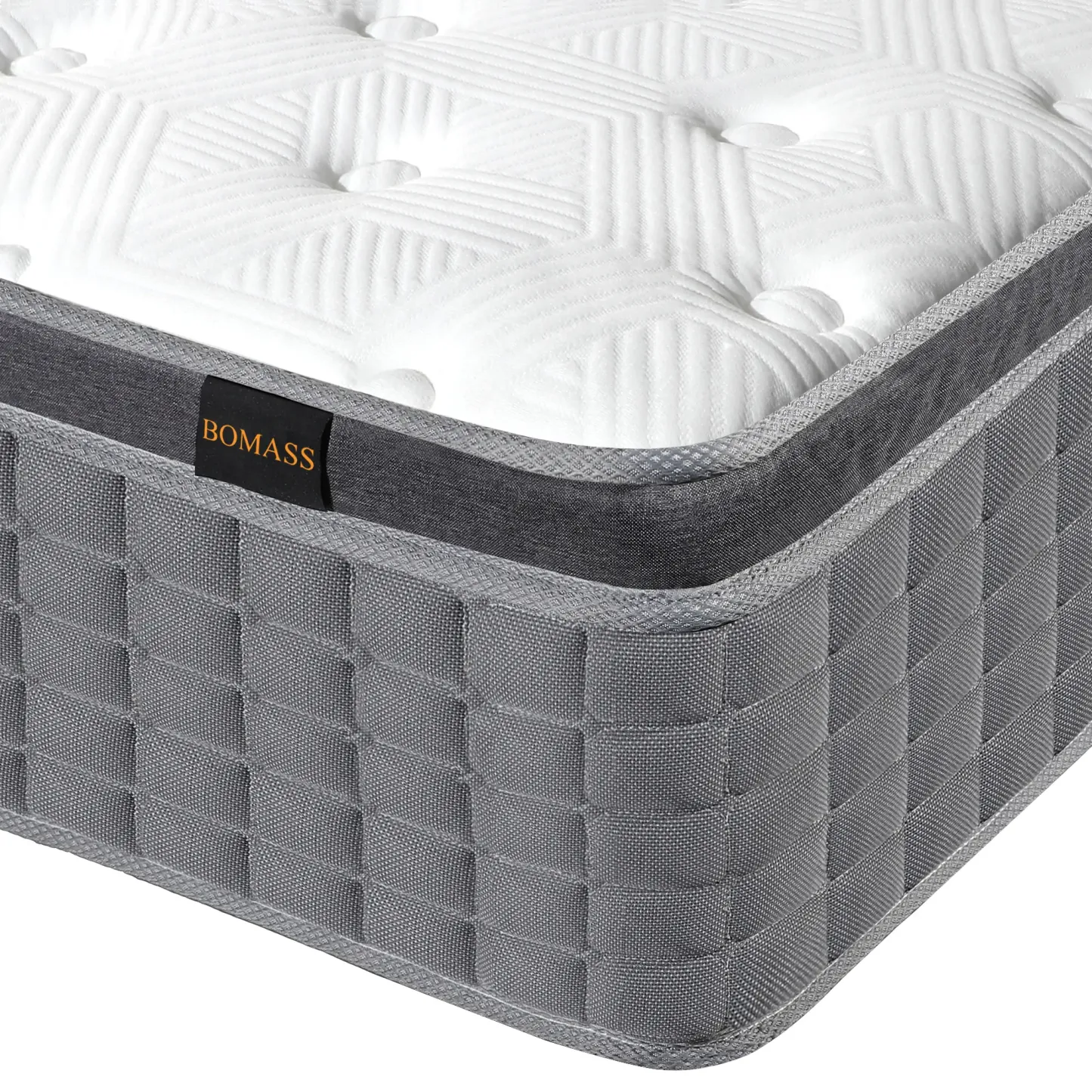 Colchón Híbrido de 12" o 14" para Twin, Full, Queen y King, Espuma Viscoelástica con Resortes Ensacados, Firmeza Media, Soporte por Zonas, Suave y Cómodo, Alivio de Presión, Certificado CertiPUR-US, Empacado al Vacío en Caja