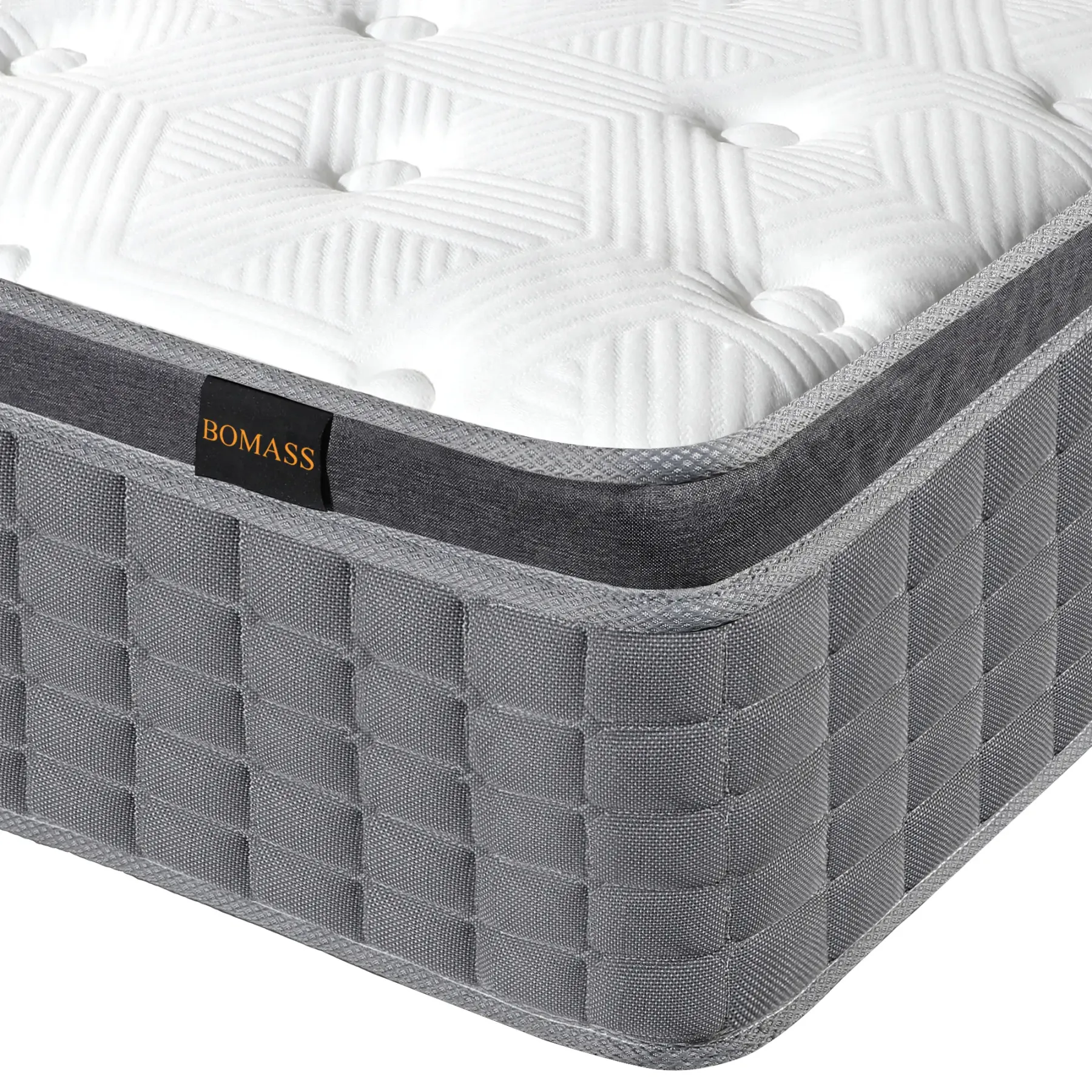 Colchón Híbrido de 12" o 14" para Twin, Full, Queen y King, Espuma Viscoelástica con Resortes Ensacados, Firmeza Media, Soporte por Zonas, Suave y Cómodo, Alivio de Presión, Certificado CertiPUR-US, Empacado al Vacío en Caja