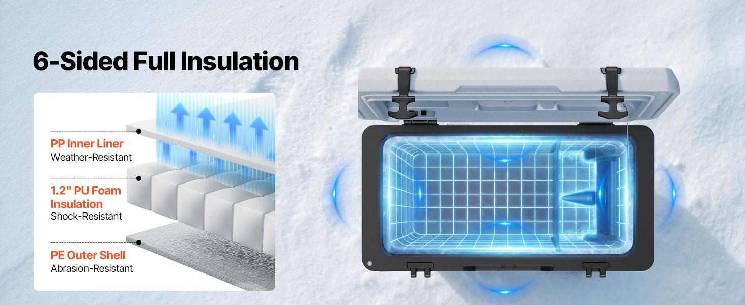 【DealsForYouDays】VEVOR Hard Cooler, 52QT Portable Rolling Cooler with Wheels, Leak-Resistant Coolbox Keeps Contents Cool for 48 Hours, Ice Retention Insulated Chests, Ultra-Light for Outdoor Picnics, Grill, Camping 【DealsForYouDays】VEVOR Hard Cooler, 52QT Portable Rolling Cooler with Wheels, Leak-Resistant Coolbox Keeps Contents Cool for 48 Hours, Ice Retention Insulated Chests, Ultra-Light for Outdoor Picnics, Grill, Camping
