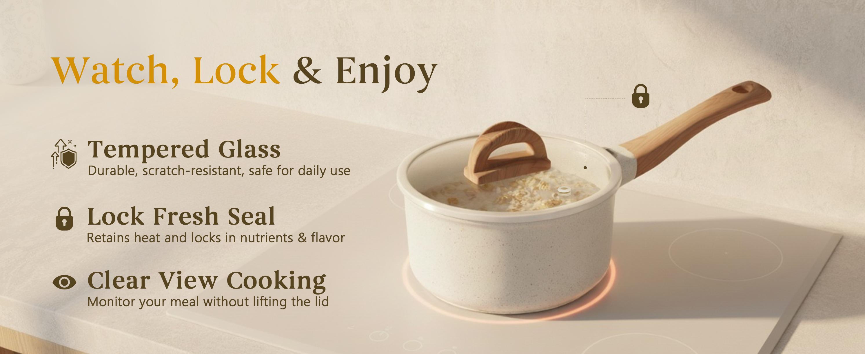 【Limited-Time Sale】USELUCK Pots and Pans Set Non Stick Non-Toxic 22 Pcs Ceramic Cookware Sets Nonstick Kitchen Pot&Pan With Lid Cream White Granite Induction Compatible with Glass Lids Crepe Frying Pan PFOA/PFOS-Free, Cooking Pan Set 【Limited-Time Sale】USELUCK Pots and Pans Set Non Stick Non-Toxic 22 Pcs Ceramic Cookware Sets Nonstick Kitchen Pot&Pan With Lid Cream White Granite Induction Compatible with Glass Lids Crepe Frying Pan PFOA/PFOS-Free, Cooking Pan Set