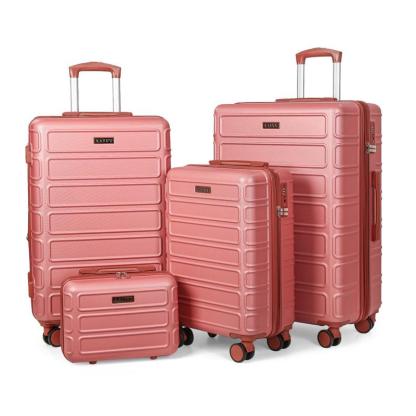 Juego de maletas de 4 piezas, expandibles, con cerradura TSA, rígidas y duraderas, con ruedas giratorias dobles. Juego de maletas de viaje (33/51/66/71 cm). Regalo ideal para la vuelta al colegio.