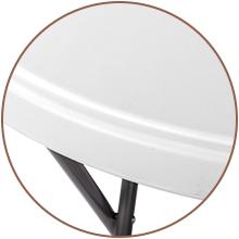VINGLI 23.5/32" Plastic Folding Round Table Bar Height, HDPE Matrial with Gray Metal Finish, High Top Table for Outdoor Party, Cafes, Restaurants, Backyard, Dining Room, Wedding Event,1 Pack