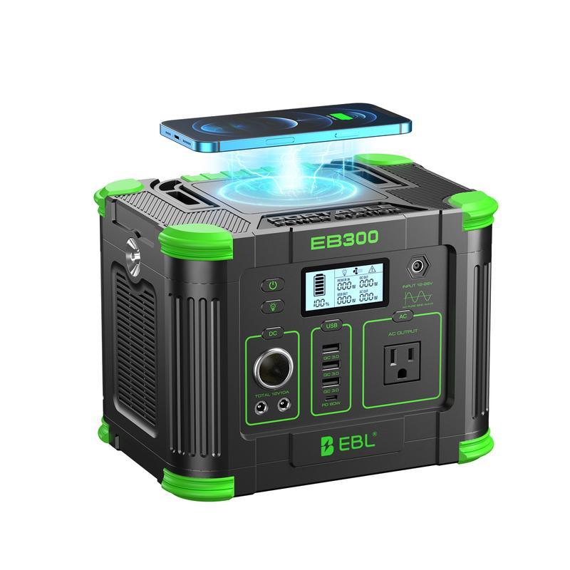 Estación de energía portátil para exteriores: Generador solar de 300 W con batería de 231 Wh – Unidad individual o combo | Tu respaldo de energía para apagones y acampadas