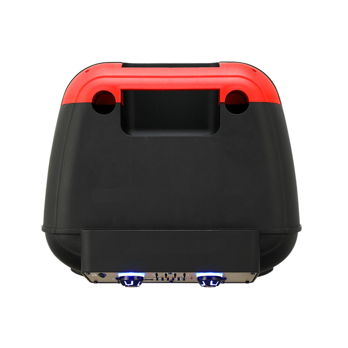 Portable Bluetooth PA Speaker System High Power Dual 15" Woofers 1.5&rdquo; tweeter Wireless Rechargeable Two Wireless Micrphone Remote Control Colorful LED Party Light Stereo Audio SoundBox DJ