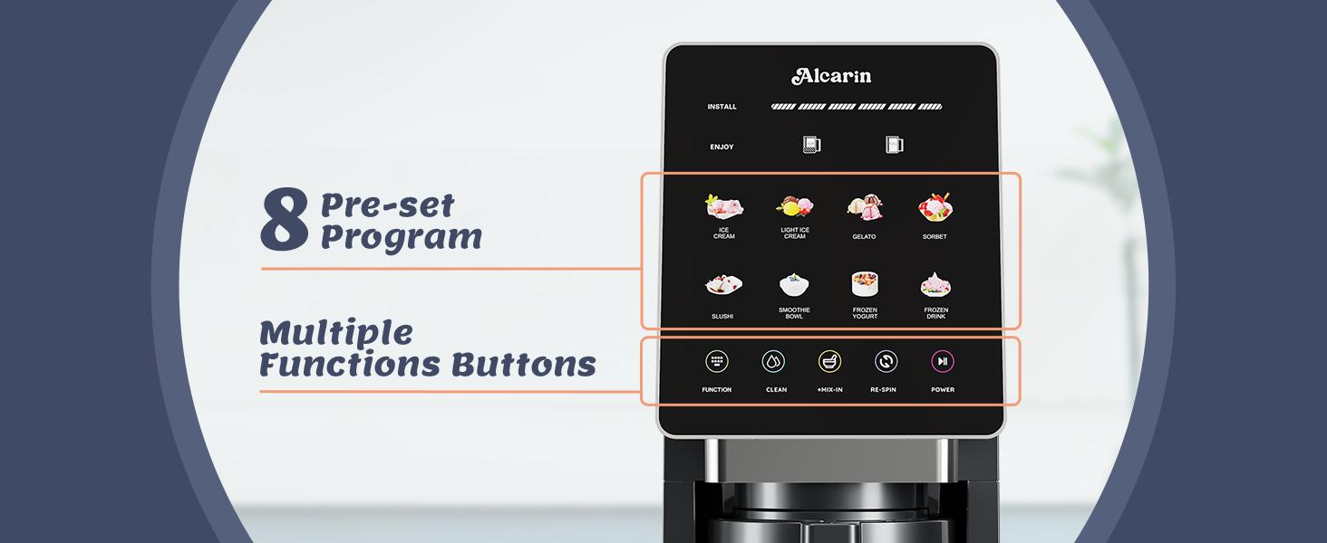 <Kick Off Frozen Treats> 10-Function Electric Ice Cream Maker Machine, 8 Programs + Mix-In & Re-Spin, Homemade Ice Cream, Gelato, Froyo & More, High-Protein, Keto, Vegan, Dairy-Free Options <Kick Off Frozen Treats> 10-Function Electric Ice Cream Maker Machine, 8 Programs + Mix-In & Re-Spin, Homemade Ice Cream, Gelato, Froyo & More, High-Protein, Keto, Vegan, Dairy-Free Options