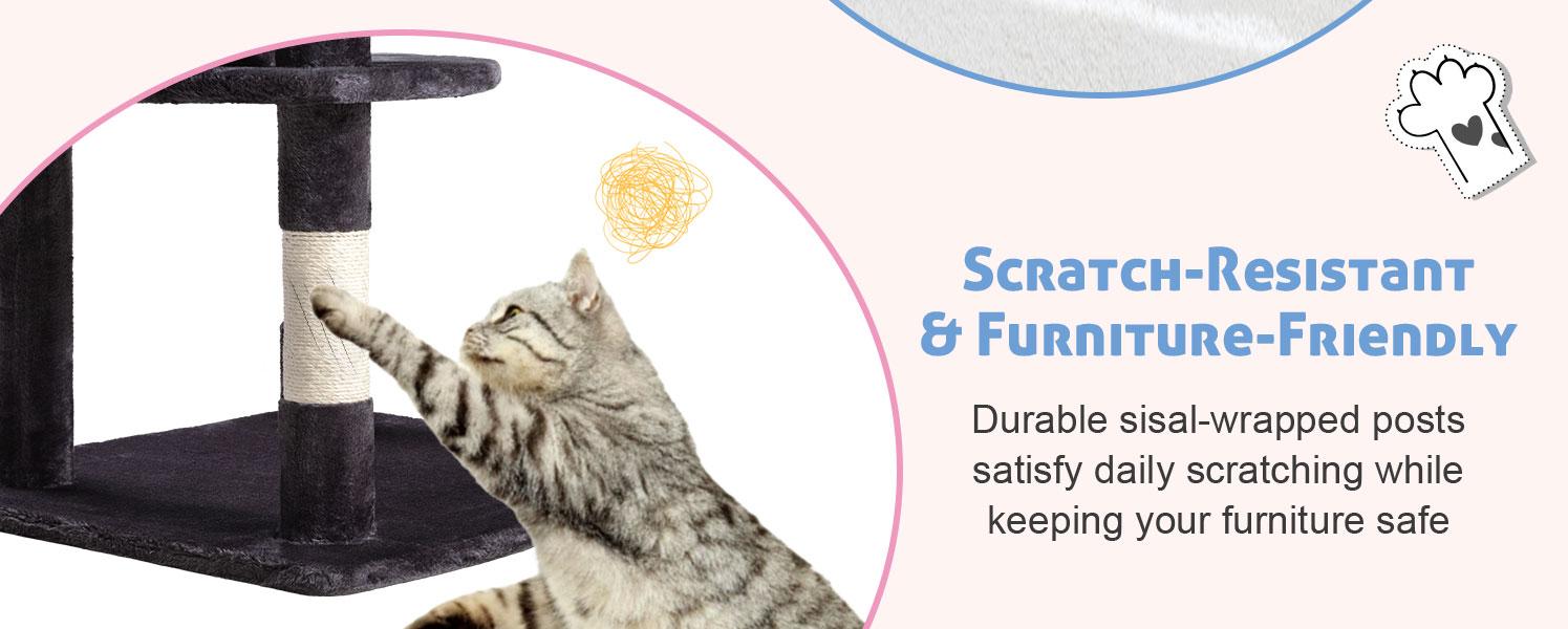 HOOMIC 73-Inch Fan-Shaped Corner Cat Tree, Space-Saving Multi-Level Tower with Cozy Condos, Perches, Baskets & Sisal Scratching Posts &ndash; Indoor Cat Activity Center#TikTokShopDealsforYouDays#DealsforYouDays#Summervibes#Summergarden