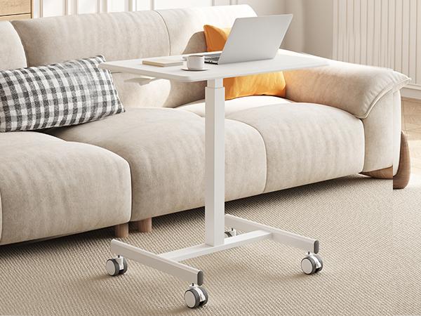 【Back to School】Mobile Rolling Standing Desk - Height-Adjustable Office Furniture with Built-In Wheels, Ergonomic Handle, Multi-Position Settings, Apartment Furniture, Office Accessories, Desk Accessories (Overbed Solution, Teacher Podium)
