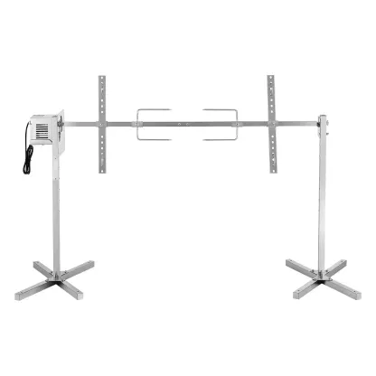 Parrilla giratoria, kit de parrilla giratoria AC120V de 8 niveles de altura, kit de parrilla giratoria para barbacoa con capacidad de carga de 132 lbs, motor de 38W, kits de parrilla automáticos de acero inoxidable para fiestas.
