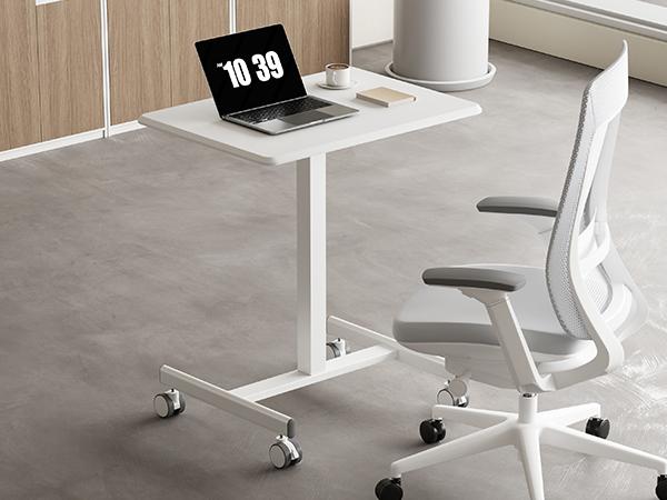 【Back to School】Mobile Rolling Standing Desk - Height-Adjustable Office Furniture with Built-In Wheels, Ergonomic Handle, Multi-Position Settings, Apartment Furniture, Office Accessories, Desk Accessories (Overbed Solution, Teacher Podium)