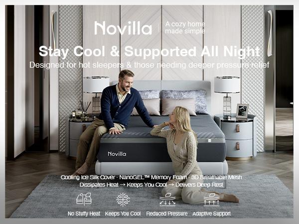 Gel Memory Foam Mattress for Cool Night &  Fiberglass-Free，Full/Queen/KIng Size ,6/8/10/12/14 Inch Medium Firm  in Box for Cool Sleep and Pressure Relief&Perfect Balance of Softness.DealsForYouDays