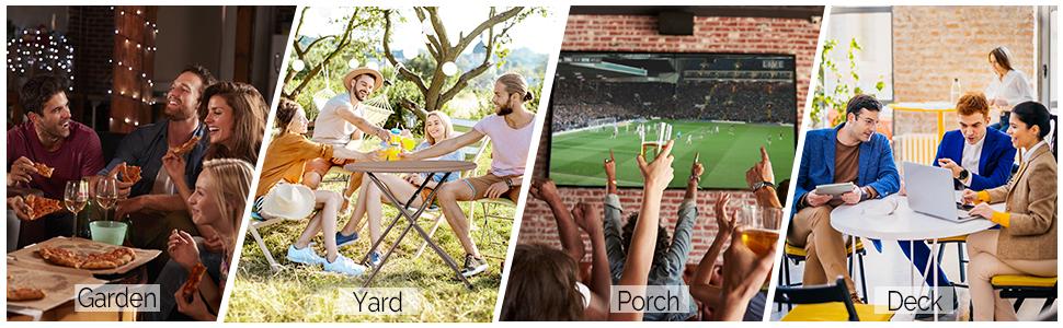 VINGLI 23.5/32" Plastic Folding Round Table Bar Height, HDPE Matrial with Gray Metal Finish, High Top Table for Outdoor Party, Cafes, Restaurants, Backyard, Dining Room, Wedding Event,1 Pack
