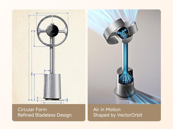 DREAME MF10 Bladeless Tower Fan with 270&deg; Whole-Room Air Circulation, Smart Standing Fan with TempSync, AirBoost Technology, 10 Speeds, 3 Modes, Washable Filter,dorm essentials,home essentials,back to school,back to school haul