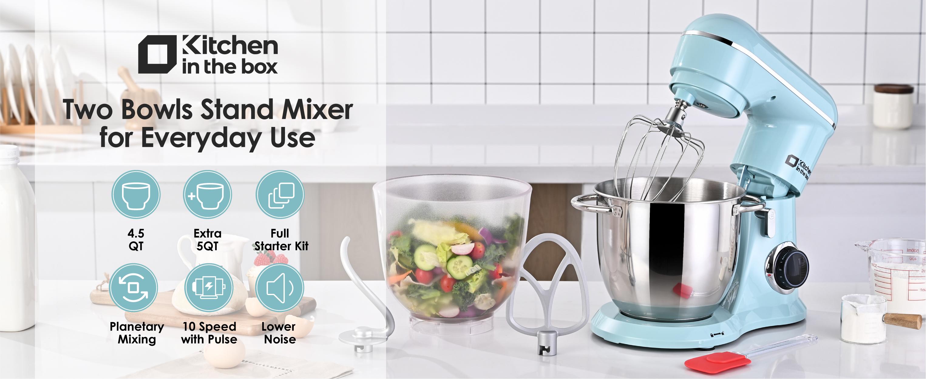 Stand Mixer, 10-Speed Kitchen Electric Mixer with Tilt-Head & Stainless Steel Bowl, Dough & Baking Mixer for Bread, Cakes & Cookies, Kitchen Gift